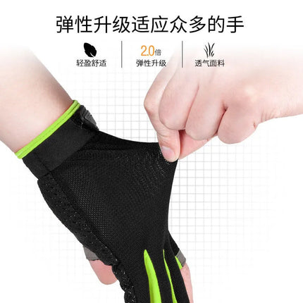 Exposed Two-Finger Fishing Gloves Men's Outdoor Sunscreen Non-Slip Cycling Luya Breathable Touch Screen Thin Sports Cycling Gloves