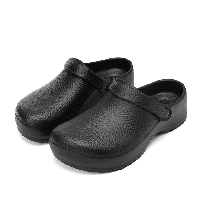 Chef Shoes Men's Summer 2025 New Cross-Border Large Size Black Kitchen Work Shoes Non-Slip Heelless Men's Shoes Wholesale