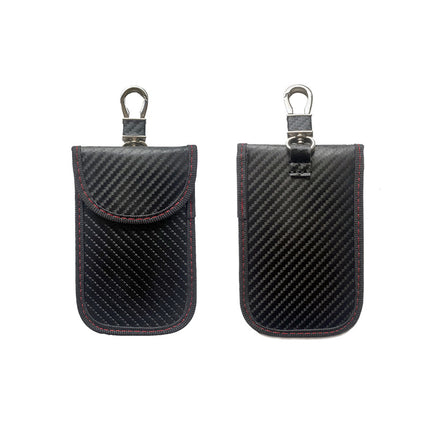 2026 New Cross-Border Rfid Anti-Theft Key Case Carbon Fiber Anti-Magnetic Car Key Case Anti-Scan Key Cover