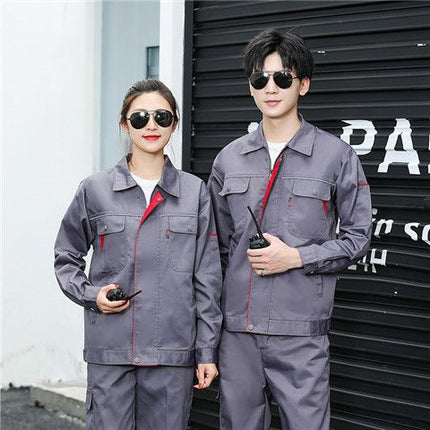 Spring and Autumn Long Sleeve Work Clothes suit Workshop Factory Clothing Men's and Women's Uniforms Wear-resistant Auto Repair Clothing Site Factory Clothing Labor Insurance Clothing