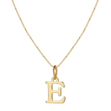 Cross-border Amazon Hot Sale Simple Stainless Steel Letter Pendant Necklace Women Alloy Box Chain 26 Letter Clavicle Chain