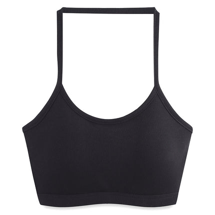 Corset Halter Neck Tube Top Bra Vest Anti-Exposure Wireless Girl's Beautiful Back Underwear Wrap Top Hot Girl