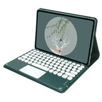 Oppo pad 11inch / Night Green + color bottom round hat touch keyboard