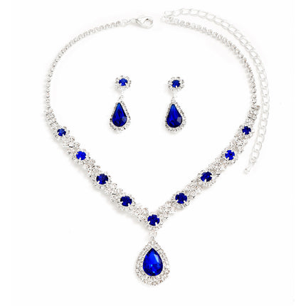 Bridal Jewelry Set, Bracelet, Earrings, Necklace, Ring, Four-Piece Set, Versatile, Elegant, Light Luxury, High-End, Cross-Border