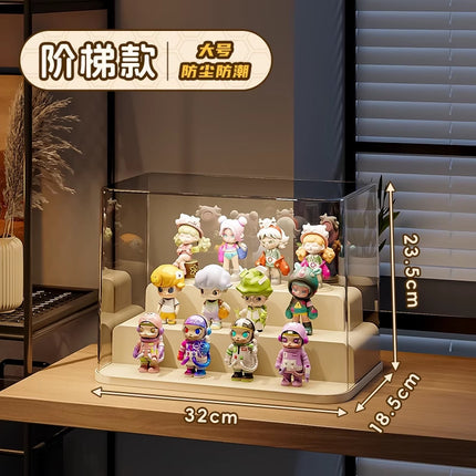 Hand Storage Box Display Box Trendy Play Ornaments Doll Bubble Mate Transparent Dust-proof Building Blocks Toy Display Shelf