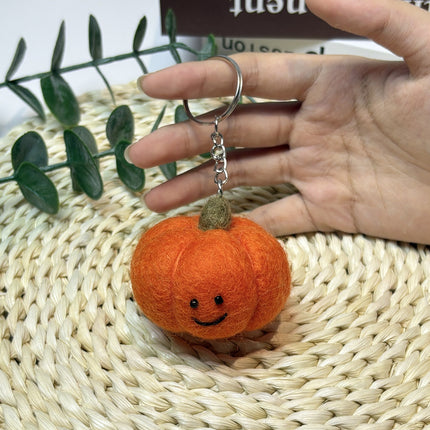 Nepalese Handmade Wool Felt Finished Vegetable and Fruit Bag Pendant Cute Bread Keychain Creative Decoration