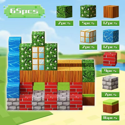 Cross-border My Magnetic Cube World Magnetic Suction Stone Building Blocks Children's Gift Educational Assembled Boy's Toy Interactive
