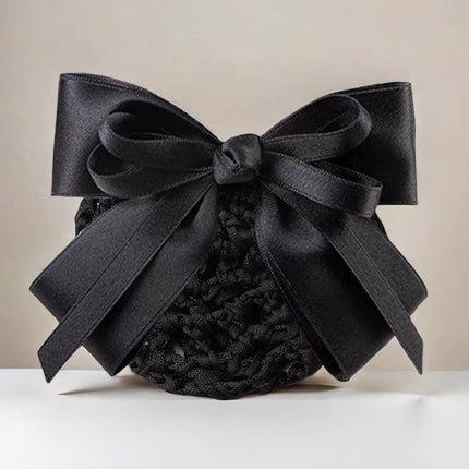 Stewardess Net Pocket Head Flower Professional Hair Net Nurse Female Bank Hotel Hairpin Bow New High-end Sense Hair Accessories