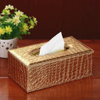 25*13.5*9.5cm / Large tissue box-gold crocodile pattern