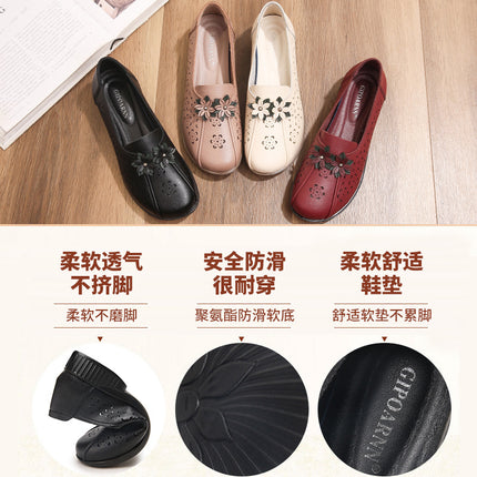 Mom's Shoes, Summer Sandals for Middle-Aged People That Don'T Tire Your Feet, Anti-Slip Soft-Soled Shoes for Middle-Aged and Elderly People, 2026 New Style Comfortable Women's Leather Shoes