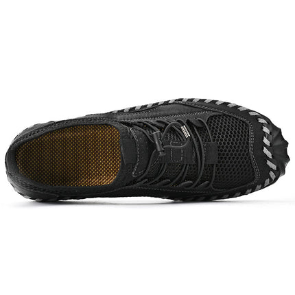 Foreign Trade Hot-Selling Summer New Products Hand-Stitched Mesh Shoes Breathable Casual Men's Outdoor Hiking Shoes Non-Slip River Tracing Shoes