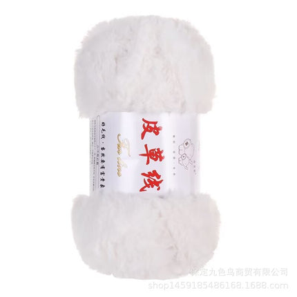 Nine-color bird thick fur line imitation fur fluff line long hair mink hat handmade scarf knitting diy wool ball