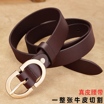 King Paul Belt Women Genuine Leather Pin Buckle Cowhide Belt Women Fashion Trendy Belt Women's New Wholesale