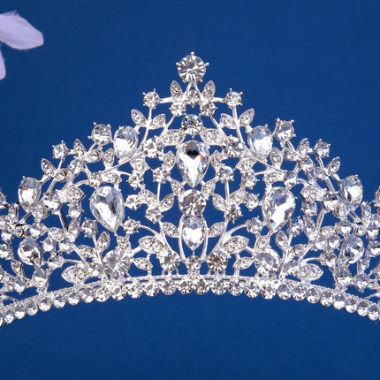 European and American All-match Bride Wedding Hair Accessories Light Luxury Full Diamond Birthday Party Crown Baroque Vintage Rhinestone Crown