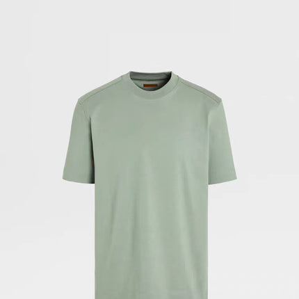 Comfortable! Z home 3D six-piece vertical cutting 220G liquid ammonia silk soft cotton round neck T-shirt men's and women's new short sleeves