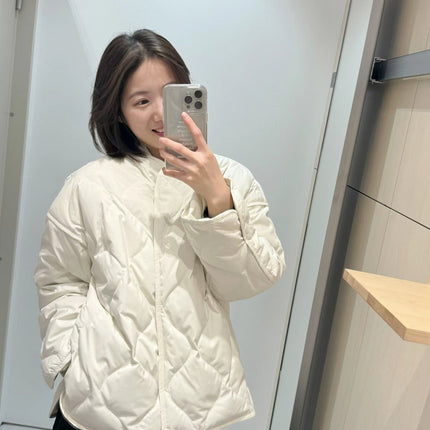 Co*S Style Loose Fit Diamond Pattern down Jacket Jacket for Women 2025 Winter New Outwear Versatile