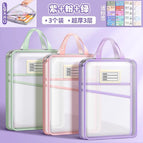 [extra thick 3-layer portable/free label] 3 pieces/purple+pink+green