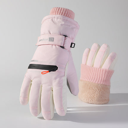 Ski gloves winter go out riding electric car anti-slip touch screen cold-proof windproof velvet padded anti-water splashing lovers