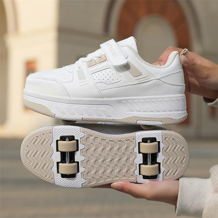 New heloo shoes two-wheel roller shoes children with wheels shoes girls skates student deformation shoes wholesale