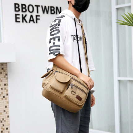 Spring New Men's Bag Canvas Shoulder Bag Men's Crossbody Bag Men's Bag Backpack Casual Sports Bag Fashion Trendy Bag