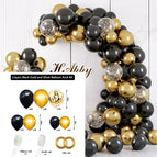 Black gold balloon set 001