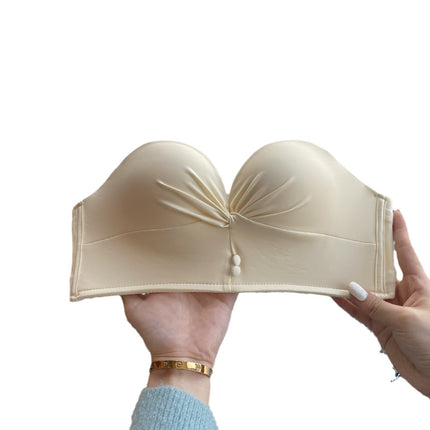 Strapless Underwear Women's Small Chest Gathering Non-slip Wrapping Chest Tube-top Invisible Bra Summer Breast Collating Non-rimless Bra