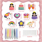 Diy handmade dot drill pen (10pcs cartoon soft glue pattern)