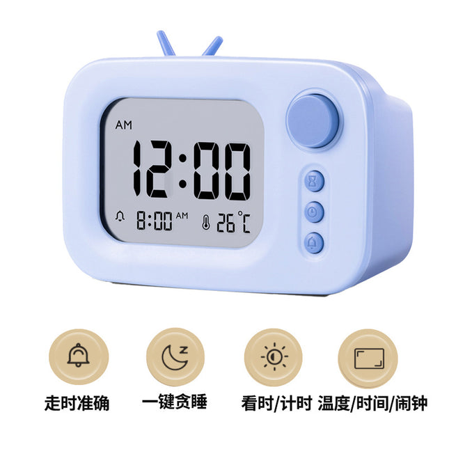 Alarm clock Creative mute lazy alarm clock student Alarm Clock Deli home clock wake-up artifact strong wake-up