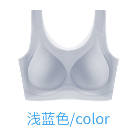 Summer Ultra-Thin Cool Seamless Underwear Fixed Cup Size-Free Bra Vest Style Thin Bra Without Rims Shantou Bra