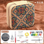 Retro style (fantasy grass pattern) (including 11 rolls of thread + 7 accessories)