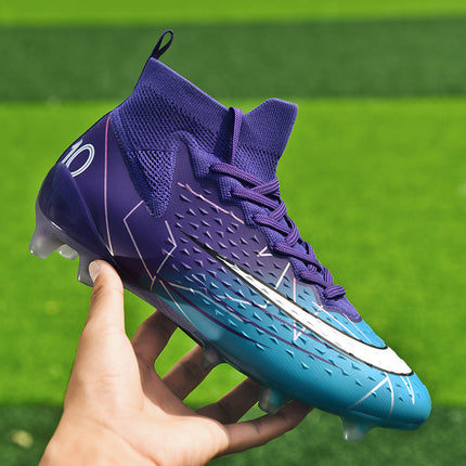 New Cross-Border Large-Size Adult Soccer Shoes for Practical Use, Youth Long-Stud Ag, Multi-Stud Tf Student Training Shoes, Mid-Top