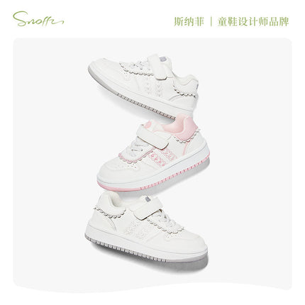 Snafy Girls' Sneakers 2025 Spring and Autumn New Style Campus Student White Shoes Outdoor Casual Sneakers