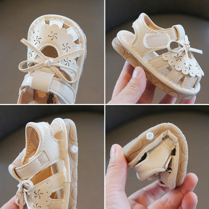 Baby Girl's Toe Sandals Summer Calling Shoes Cute Soft Sole Non-Slip Baby Shoes Princess Shoes Children's Toddler Shoes