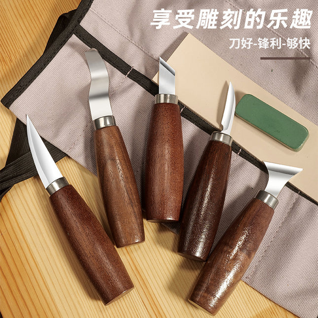 Professional woodworking carving knife DIY cutting woodcutter scimitar handmade woodcarving digging spoon full set of tools woodcarving woodcarving tools