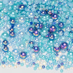 3-10mm flatback pearl resin rhinestones mixed assortment, 30g/pack / Semi-round pearl blue ab fantasy series_08