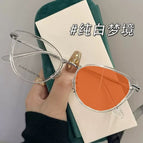 Transparent silver [color changing tea] / 0 degree anti-blue light [no degree]