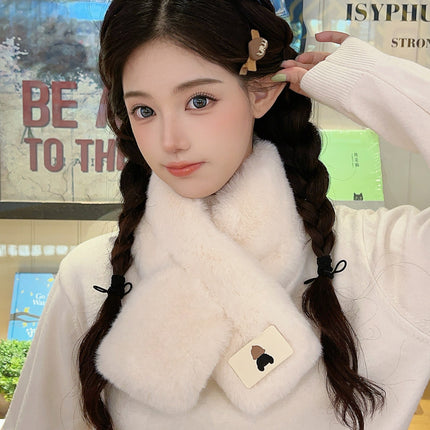New Style Plush Scarf Otter Fur Scarf Women's Korean Style Autumn and Winter Imitation Rabbit Fur Collar Student Thickened Warm Collar