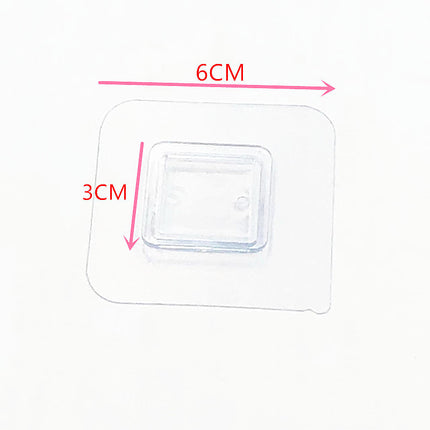 No-Drill Adhesive Storage Rack Patch Wholesale Accessories, Adhesive Hooks, Square Wall-Mounted Plastic Flat Buckle Clips