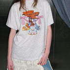 Ron dog party short sleeve hemp white gray / One size fits all