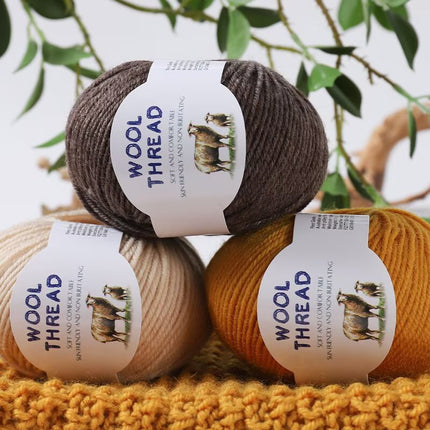 Cross-Border Wholesale Merino Wool Thread Handmade Stick Needle Hand Knitted Sweater Wool Pants Jacket Hat Scarf Shawl Thread