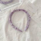 Light purple pleated headband