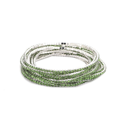 2.0mm Superfine Rhinestone Bracelet Stretch Bridal Bracelet Korean Style Single Row Flash Diamond Stretch Crystal Bracelet