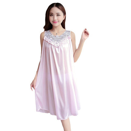 Sex Lingerie Sexy Pajamas Women's Summer Nightdress Lace Sleeveless Loose plus size Pajamas Sexy Pure Sex Clothes