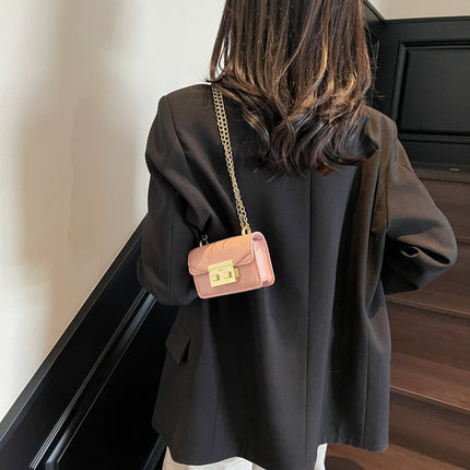 Fashion Lock Mini Small Square Bag New Fashion Western Style Red Bag Small Casual Shoulder Crossbody Bag