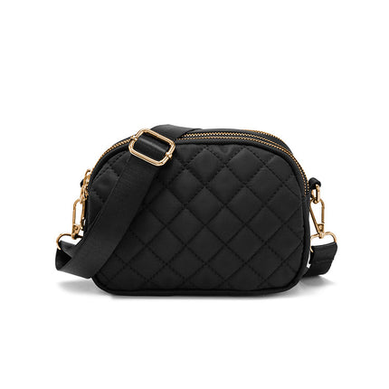 Bag Women's 2024 New Lingge Women's Shoulder Bag Factory Direct Supply Simple Fashion Crossbody Nylon Cloth Bag