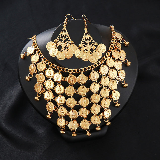 Bohemian Bell Pendant Waist Chain for Women, Ethnic Style Retro Portrait Belt, Niche Vintage Versatile Fashion Accessory