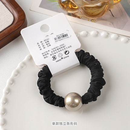 Card-Mounted Hair Band, High-End Pearl Hair Accessories, High Elasticity, Super Soft Small Intestine Ring, Hair Rope, Rubber Band, High Ponytail Head Rope