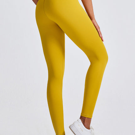 No embarrassment line high waist hip lifting yoga pants women's running workout clothes yoga sports tights leggings skinny pants