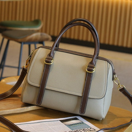 Cowhide Handbag 2025 New Shoulder Crossbody Bag Boston Pillow Bag Large Capacity Commuter Women's Bag High-End
