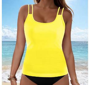 [Set] 2025 New Women's Split Swimsuit Digital Printing European and American Large Size Tankini Dropshipping
